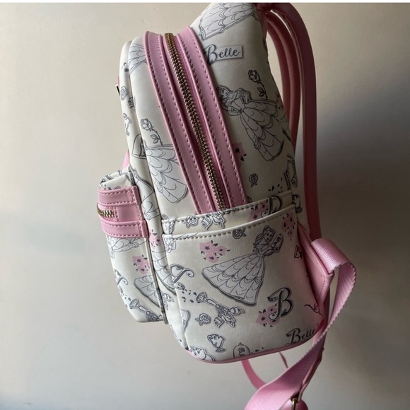 Loungefly × Disney Beauty and the Beast Belle Pink All Over-Print
Mini Backpack - Picture 6 of 9